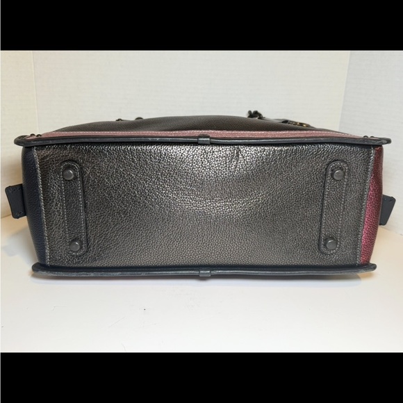 Coach Color Block Pebbled Leather Dreamer Tote Dreamer 36 Metallic - Picture 10 of 15